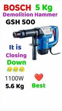 Bosch GSH 500 1100W 5 Kg Demolition Hammer Best 5 Kg Demolition Hammer Machine ❤️
