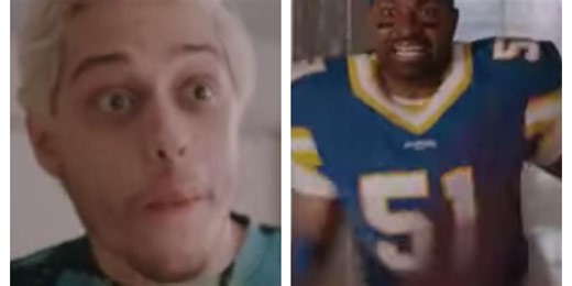 Pete Davidson gets tackled by giant NFL star in hilarious Super Bowl ad