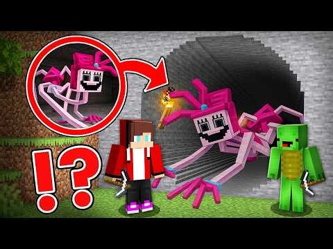 JJ and Mikey Found MOMMY LONG LEGS TUNNEL in Minecraft Challenge - Maizen