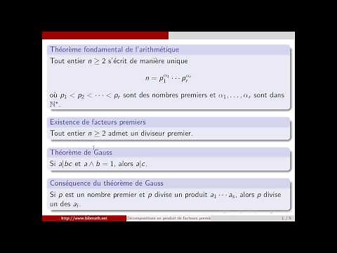 Théorème fondamental de l'arithmétique