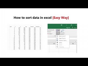 How to sort data in excel