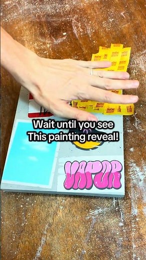 The CUTEST Painting On My Concrete! 🖼️ #acrylicpainting #arttutorial #paintingtutorial