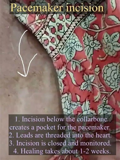 Pacemaker incision