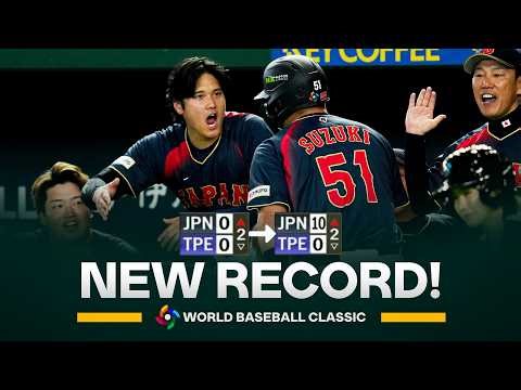 NEW WORLD BASEBALL CLASSIC RECORD! Team Japan scores TEN RUNS in 1 inning! 🇯🇵