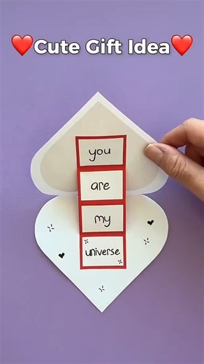 You Are My Universe | Cute Love Card Idea 💌 #shorts #diy #cards