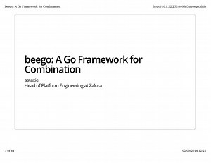 beego: A go framework for combination