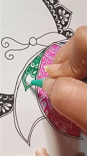 Mesmerizing Butterfly Mandala Art 🦋 | Satisfying Drawing Timelapse & Step-by-Step Tutorial