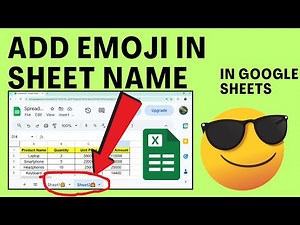 How To Add Emoji In Google Sheets Sheet Name | Insert Emoji In google sheets