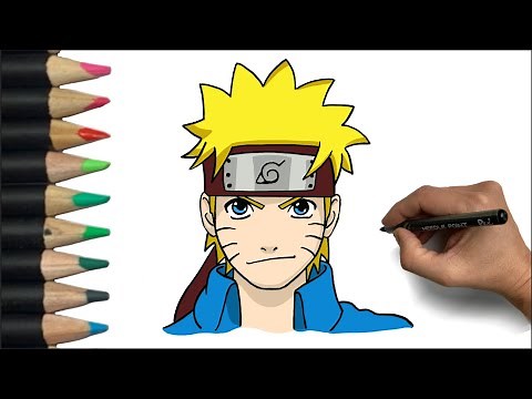 NARUTO UZUMAKI Zeichnen Einfach (Naruto Charaktere Zeichnen) Anfänger und Schritt für Schritt