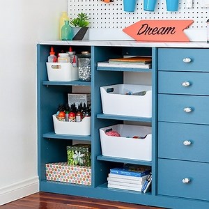 How To Build A DIY Craft Closet Organizer With Drawers - Anika's DIY Life