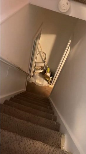 SpongeBob falling down the stairs