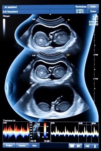 🧬✨4D Technology reveals: How triplets share the space#miracleoflife #ultrasound#Shorts #Viral