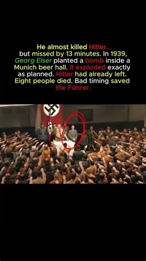 He missed Hitler by 13 minutes.. #shorts #ww2 #history