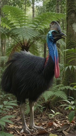 The World's Most Dangerous Bird? 🦤 #animalfacts #wildlifefacts #viralvideo