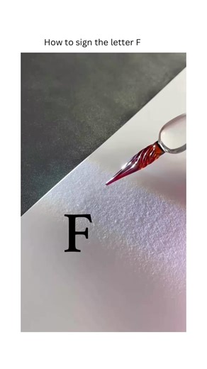 Calligraphy Videos on Instagram: "F is a letter where simplicity becomes quiet confidence. It begins with a steady vertical stroke—tall, calm, and unwavering. From this spine, a bold upper bar extends outward like a clear intention, cutting cleanly through empty space. Below it, a shorter middle stroke offers balance, a softer echo that grounds the form without diminishing its clarity. Together, these lines create a shape that feels decisive yet refined. Its sound carries that same directness—fl