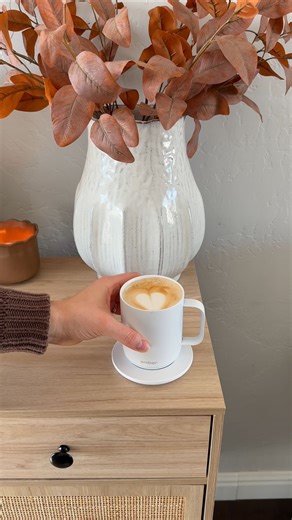 we have pumpkin spice lattes at home and they’re actually still hot. | Ember