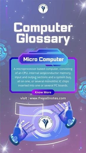 Micro Computer | Computer Glossary, Dictionary, Term #glossary #microcomputers #typesofcomputer