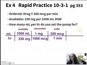 Calculation IV Drip Rates Using Dimensional Analysis