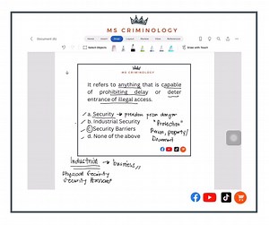 Industrial Security includes: • Security • Industrial Security • Security Barriers • Physical Security • Security Hazzard • Three (3) Line of Defenses | MS Criminology