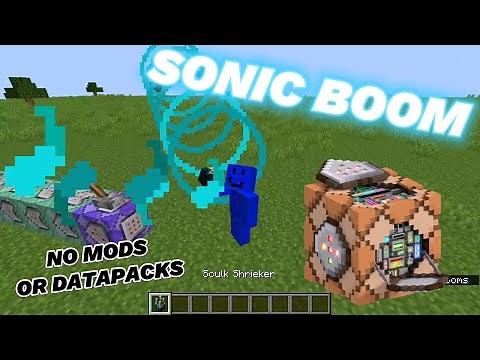 How to make a sonic boom weapon in vanilla Minecraft (java)