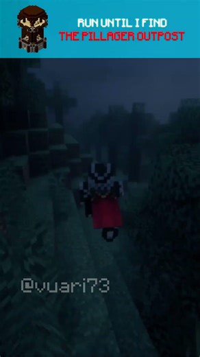 Run until you find the Pillager Outpost #майнкрафт #minecraft #rununtil #running