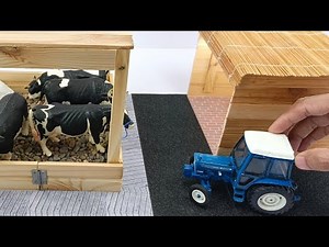 Miniature Cow Farm Setup Diorama | DIY Handmade Dairy Farm Model and Shed Design