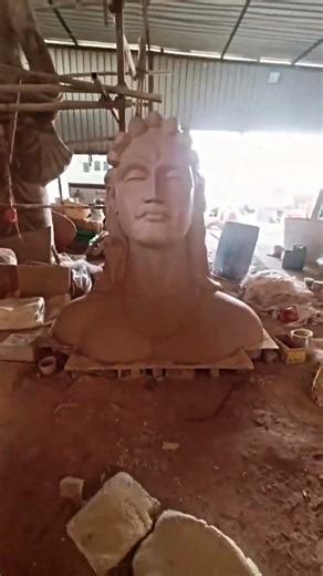 #256 6 Ft FRP Adiyogi Shiva Statue – Lifelike Fiberglass Sculpture for Temples, Yoga & Meditation