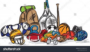 Sports Equipement Ball Helmet Bat Glove Stock Vector (Royalty Free) 2239641517 | Shutterstock