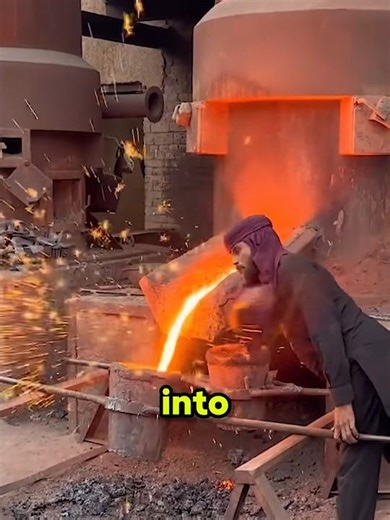 Incredible Sand Casting Process: 2,500°F Molten Iron 🔥 #manufacturing #engineering