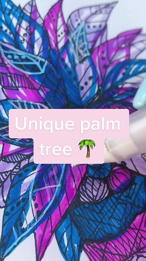 Art Tutorial: How to Draw a Colorful Palm Tree