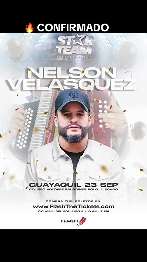 Concierto de Nelson Velásquez en Guayaquil el 23 de septiembre 2023