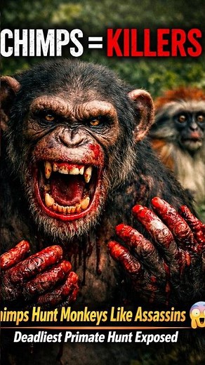 Chimps Hunt Monkeys Like predator'' #ChimpanzeeHunting #MonkeyHunt #DeadliestAnimals #BBCWildlife