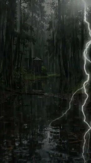Rain, Thunder and Wind Outside Cozy Forest #rain #rainoundforsleep #heavyraining