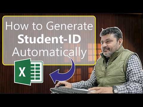 How to Generate Student ID in MS Excel | #excel