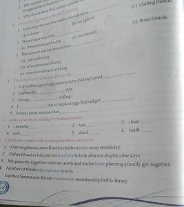 3. The narrator exaggeration Ls there any(c) threefriends1. I... | Filo