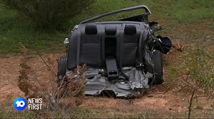 A carjacker, who's believed to be badly injured, remains on the run after a high-speed crash in Adelaide's north. He was one of two men who allegedly bashed the owner and stole the vehicle before colliding with an innocent motorist. | 10 News Adelaide