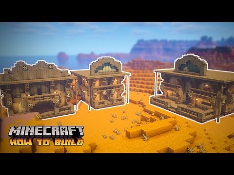 Minecraft: How to Build a Western Village (House, Bank, Saloon)