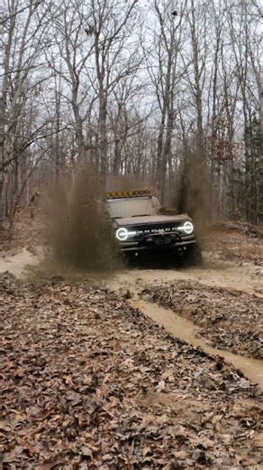 Ford Bronco stuck in deep mud hole 😆 in the Land Between the Lakes or is it 😳#4x4 #offroad