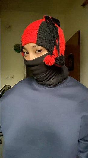 Niqab hijab tutorial with wool cap