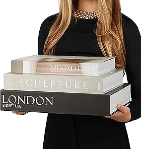 Set of 3 Oversized Decorative Coffee Table Books – Remote Box, Mail Storage, Key Storage, Home Staging