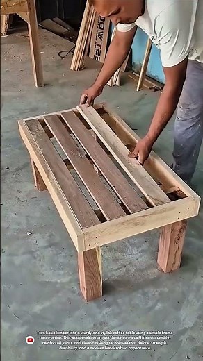 Build a Strong Wooden Coffee Table with a Simple Frame Design
