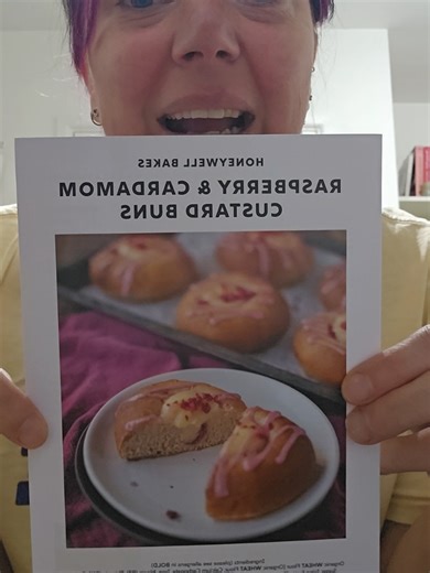 I subscribed to a Bread Bakers Club through Honeywell Bakes. First make Raspberry and Cardamom Custard Buns! #honeywellbakes #breadbakersclub #homebaking @Honeywell.bakes