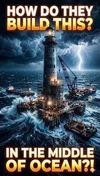 How Lighthouses Are Built in the Middle of the Ocean 😱 #shorts