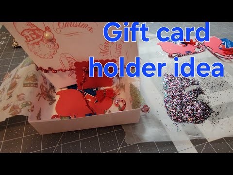 Handmade gift card holder and rubber stamped box