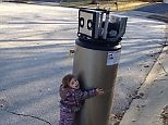 Most adorable little girl gives hugs and love to 'robot'