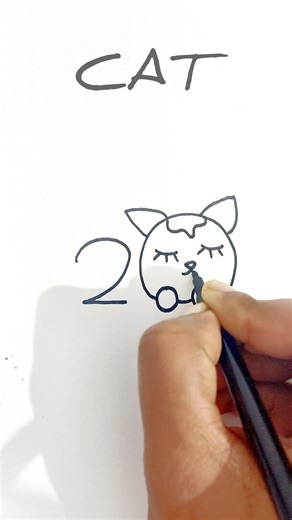 kitten😺drawing tutorial for kids | easy cat drawing #drawing #art #shorts #shortsfeed