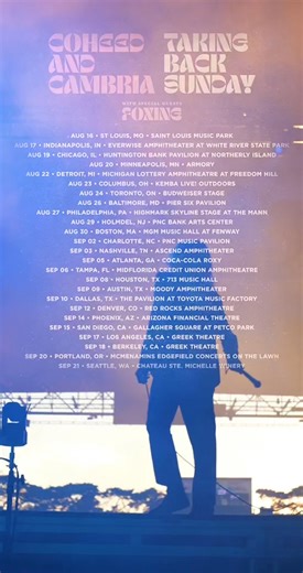 10K views · 114 reactions | The tour is about half way through. Don’t miss out!! https://takingbacksunday.com/tour/ | Taking Back Sunday | Facebook