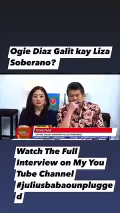 Ogie Diaz galit kay Liza Soberano? Full Interview on my You Tube Channel JULIUS BABAO UNPLUGGED #ogiediaz #LizaSoberano #abscbn | Julius Babao