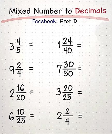 Converting Fractions to Decimals - Fast and Easy! #maths #shortstory #mathematics #mathtrick #easymaths #lifehacks