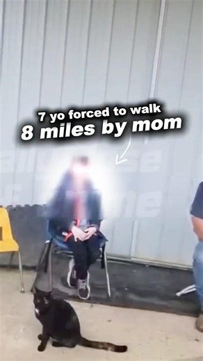 Evil mom forces child to walk nearly 8 miles to school.